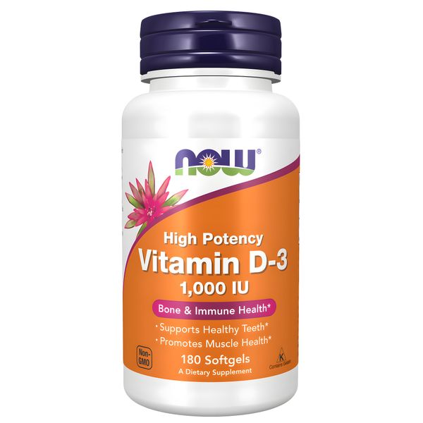 Витамин Д3 NOW Vitamin D3 1.000 МЕ 180 капс (Нау Витамин Д3 1000)Марка