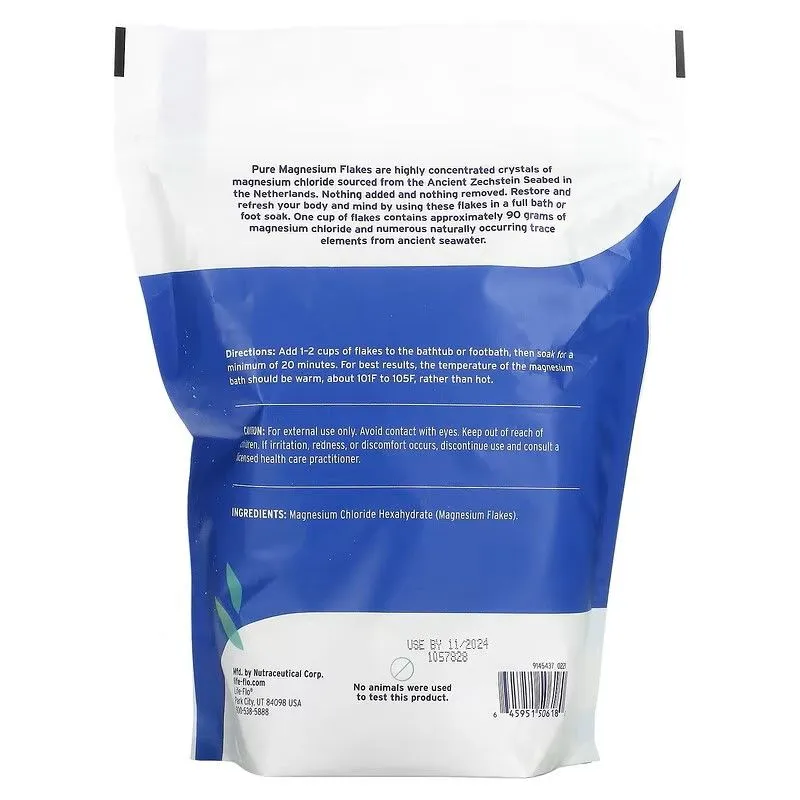Life Flo Magnesium Flakes 751 гр (Лайф Фло Магниевые Хлопья для Ванн 751 гр)