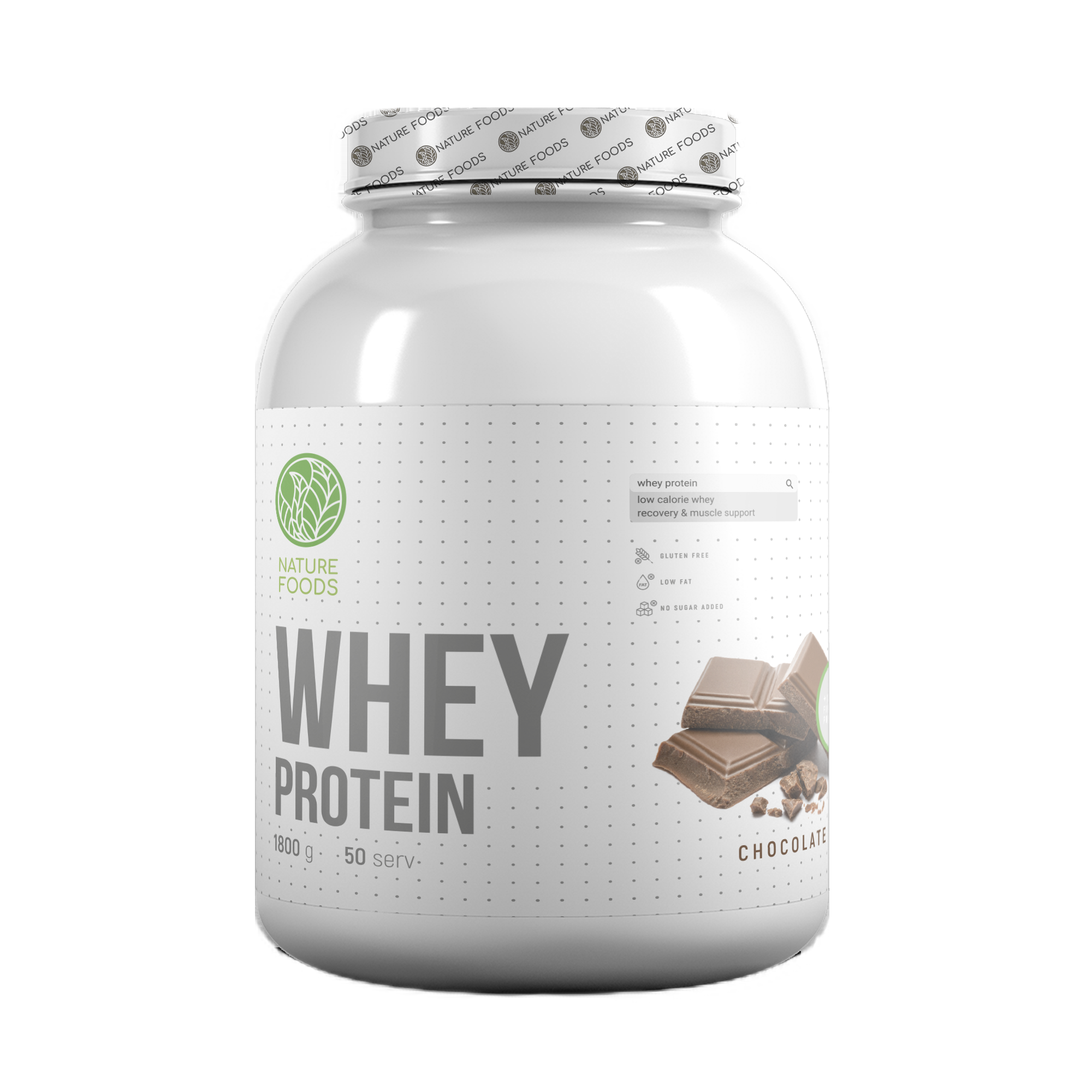 Сывороточный протеин Nature Foods Whey 1800 гр (Натуре Фудс Вей 1800 гр) (Шоколад)