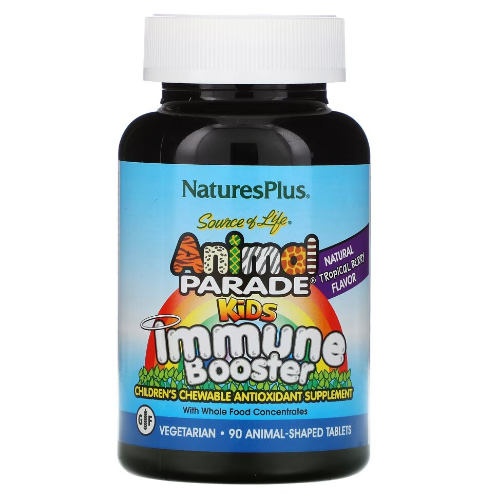 Детские витамины Natures Plus Animal Parade Immune Booster 90 жев.таб (Натурес Плас Имун Бустер)