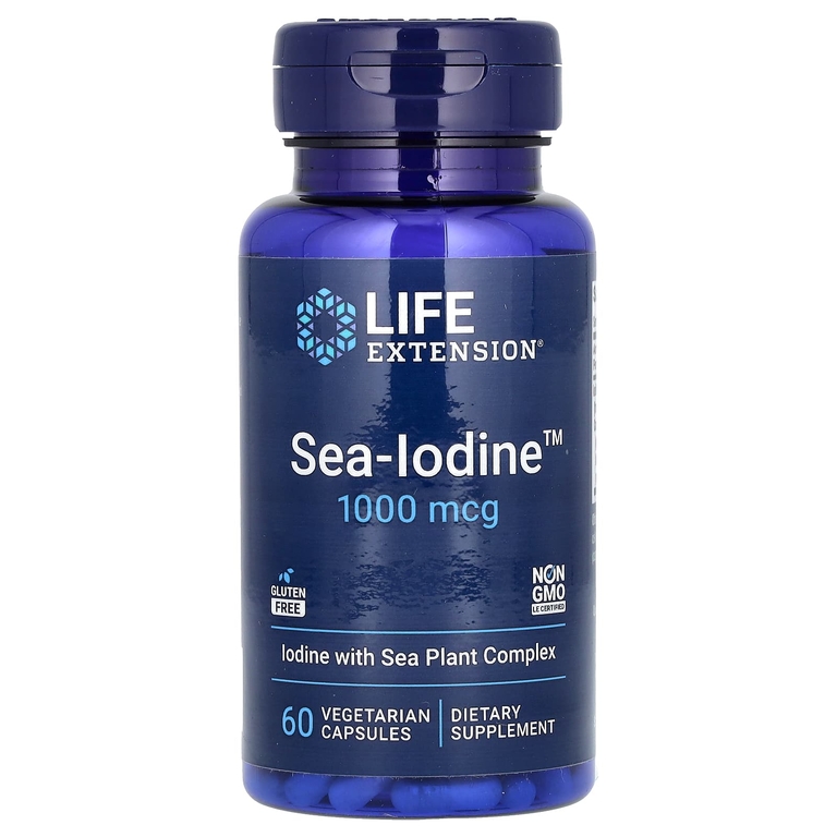Йод Life Extension Sea-Iodine 1000 мкг 60 капс (Лайф Экстеншин Йод 1000 мкг 60 капс)