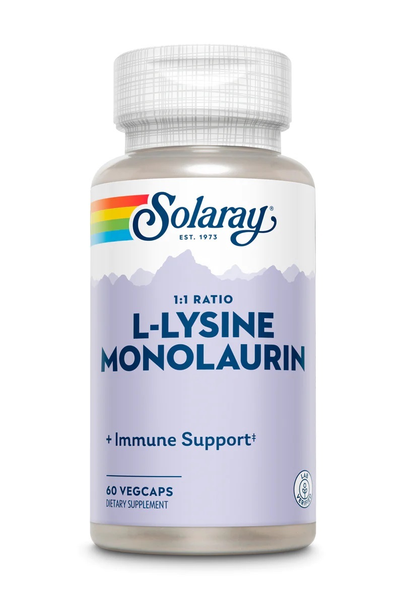 Solaray L-Lysine Monolaurin 500 мг 60 капс (Соларай Л-Лизин Монолаурин 500 мг 60 капс)