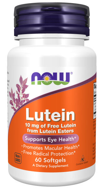 Для улучшения зрения NOW Lutein 10 мг 60 капс (Нау Лютеин 10 мг 60 капс)