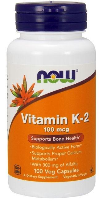 Витамин К2 NOW Vitamin K2 100 мкг 100 капс (Нау Витамин К2 100 мкг)