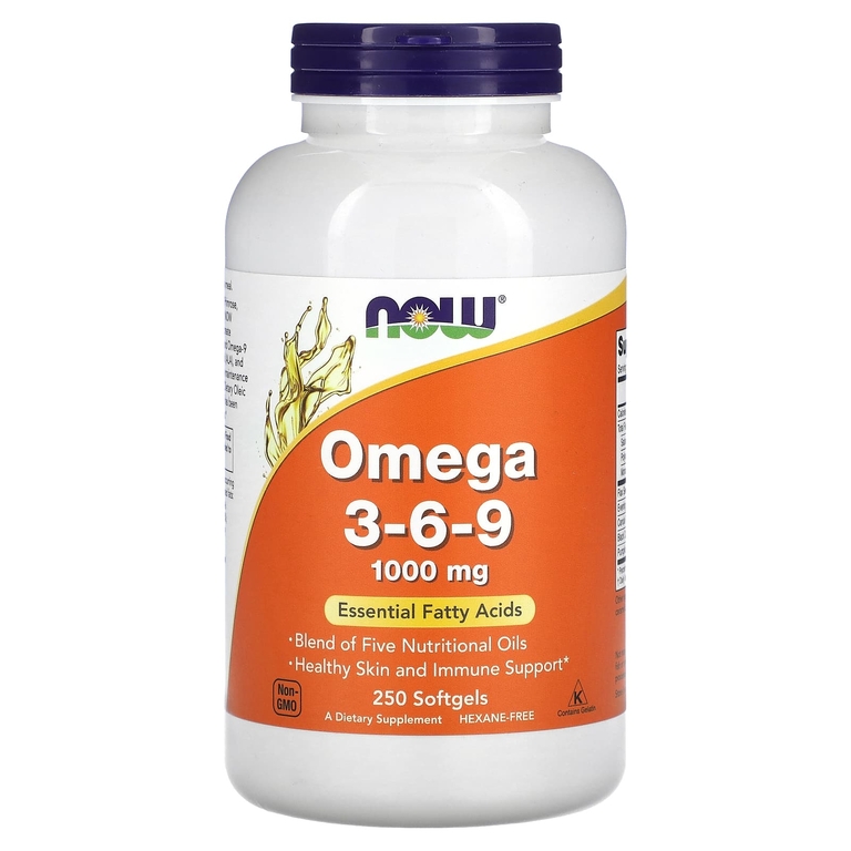 NOW Omega-3-6-9 1000mg 250 капс (Нау Омега 3-6-9 1000 мг 250 капс)