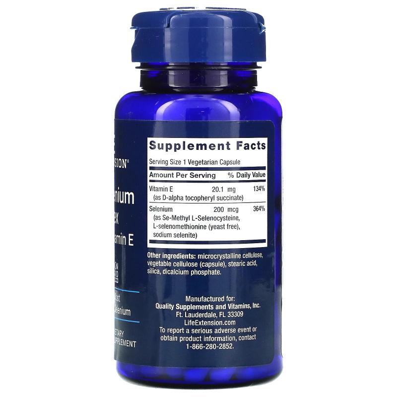 Life Extension Super Selenium Complex Vitamin E 200 мкг 100 капс (Селен 100 капс)