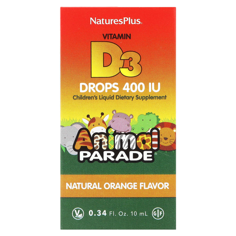 Витамин Д3 для детей Natures Plus Vitamin D3 Drops 400 IU 10 мл (Нэйчералс Плас Жидкий Д3)