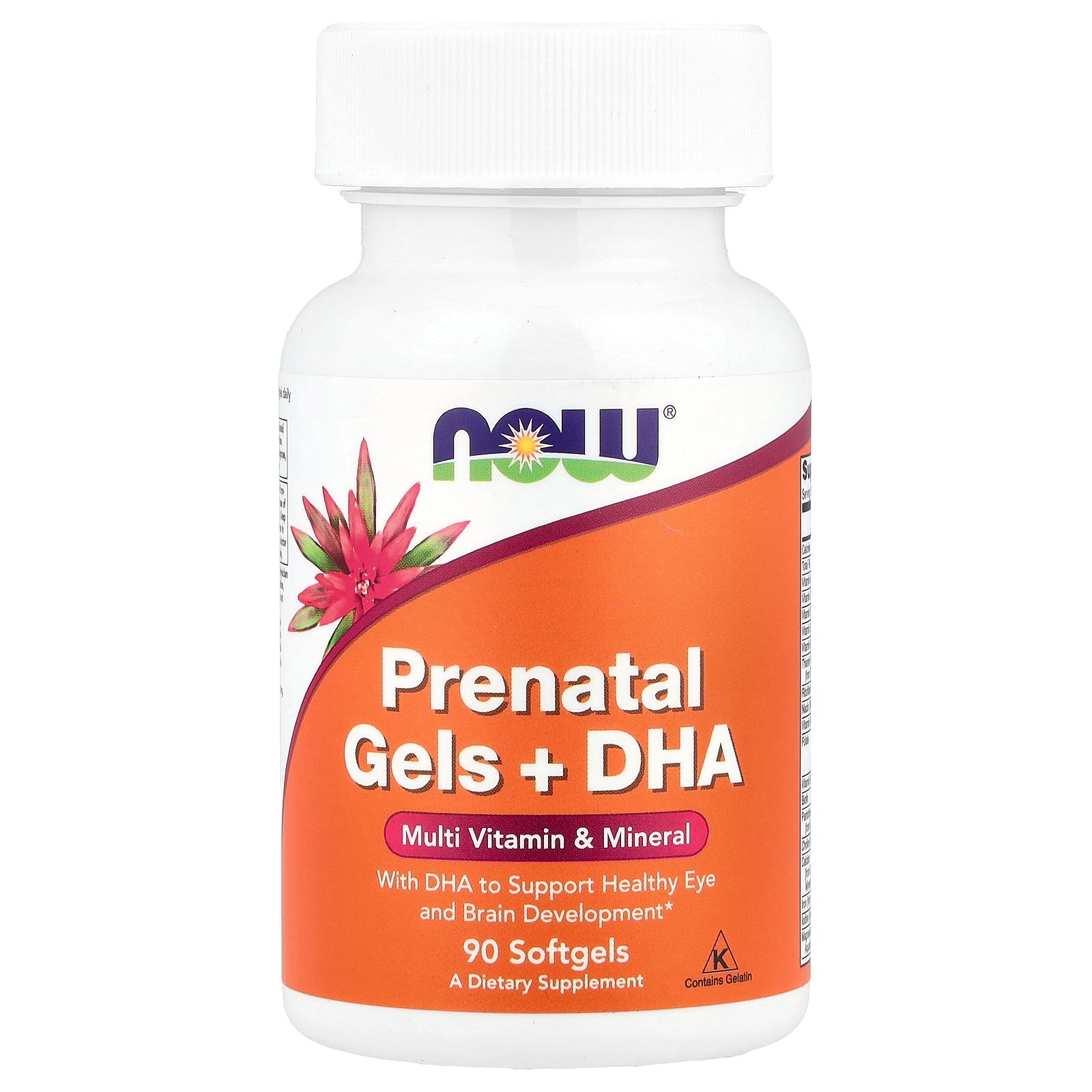 Женские витамины NOW Prenatal Gels + DHA 90 капс (Нау Пренатал Гель + ДГК 90 софтгель) Марка