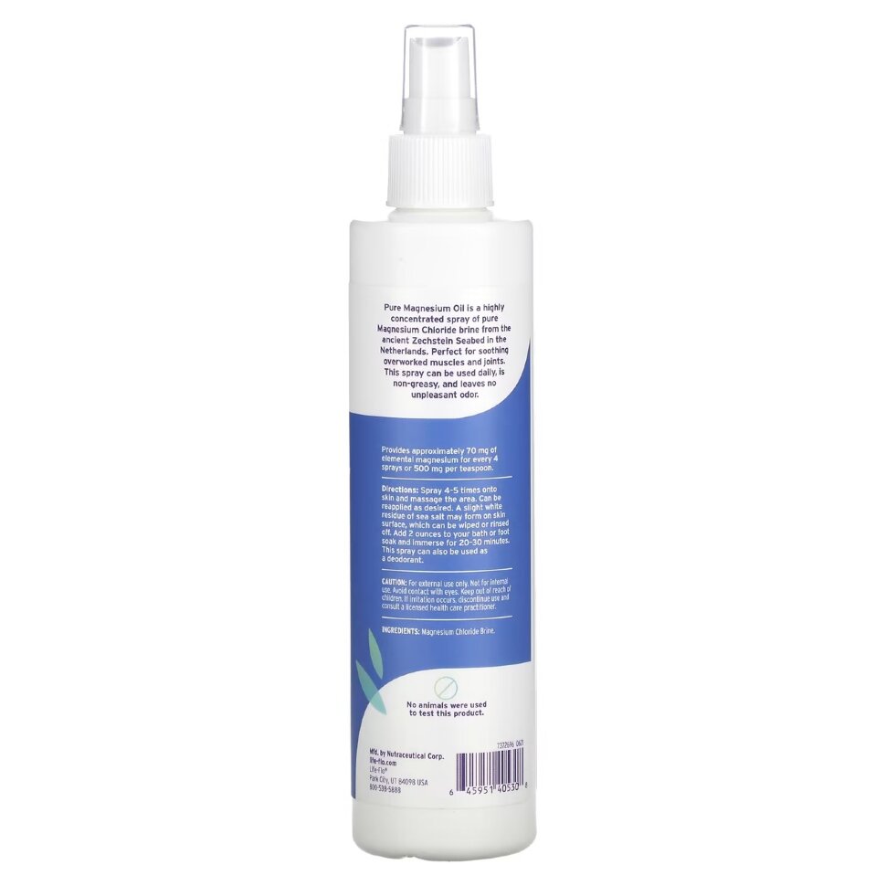 Магний Life Flo Magnesium Oil Spray 237 мл (Лайф Фло Магниевое масло 237 мл)