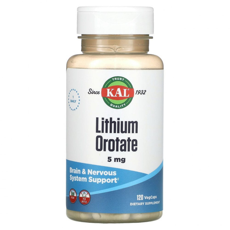 KAL Lithium Ortate 5 мг 120 вкапс ( КАЛ Литий 5 мг 120 вкапс ) 
