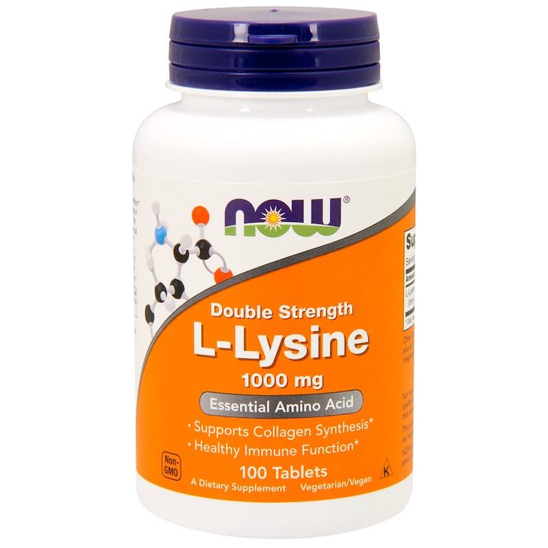 Лизин NOW L-Lysine 1000 мг 100 таб (Нау Л-Лизин 1000 мг)