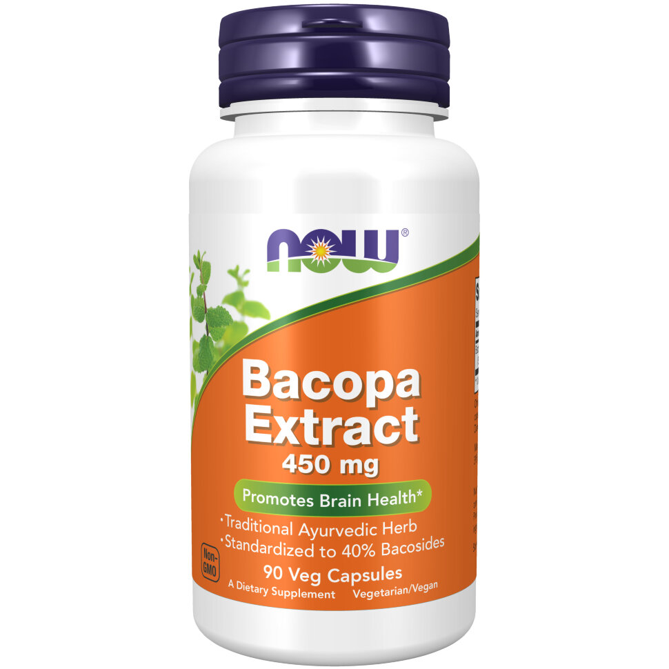 NOW Bacopa Extract 450 мг 90 капс (Нау Бакопа Экстракт 90 капс)