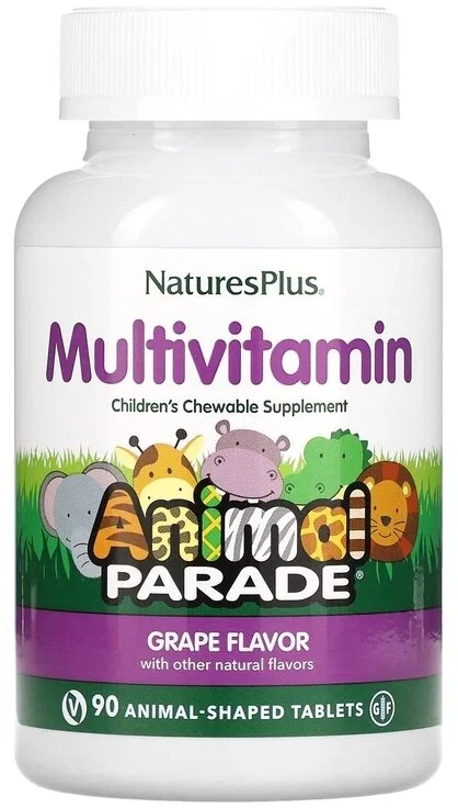 Детские витамины Natures Plus Animal Parade Multivitamin 90 жев.таб (Натурес Плас Мультивитамины)