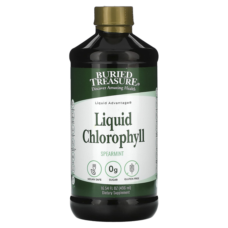 Хлорофил Buried Treasure Liquid Chlorophyll Mint 496 мл ( Жидкий Хлорофил 496 мл)