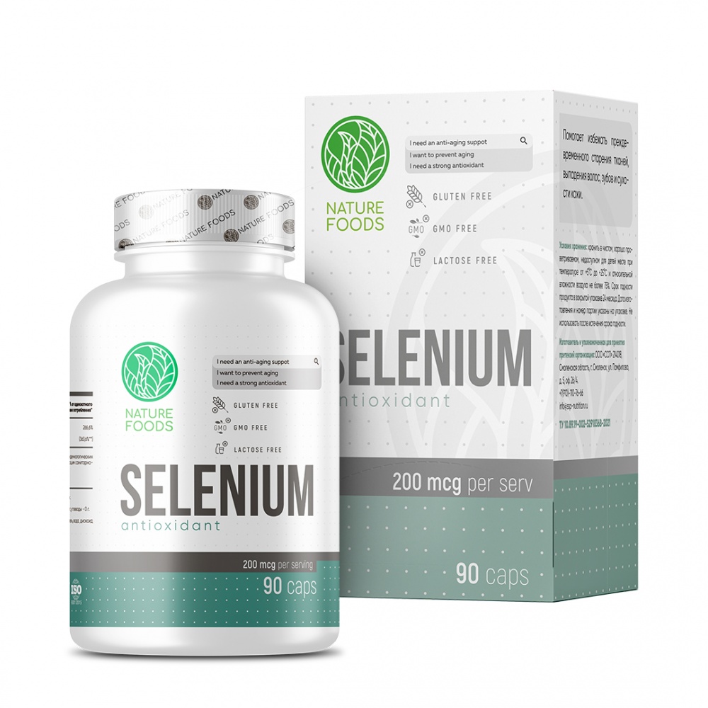 Селен Nature Foods Selenium 90 капс (Натуре Фудс Селен 90 капс)