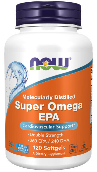 NOW Super Omega-3 ЭПК 360 мг/ДГК 240 мг 120 капс