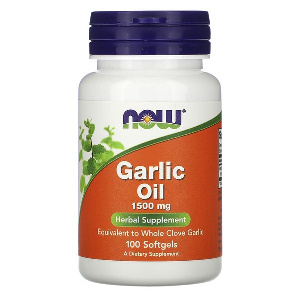 Чесночное Масло NOW Garlic Oil 1500 мг 100 капс (Нау Гарлик оил 1500 мг 100 капс)