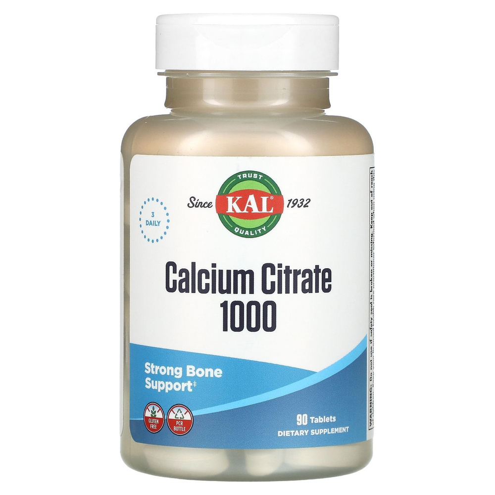 Кальций KAL Calcium Citrate 90 таб (Кал Кальций Цитрат 90 таб)
