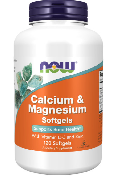 NOW Calcium & Magnesium whith D3 and K2 180 капс (Нау Кальций Магний Д3 и К2)