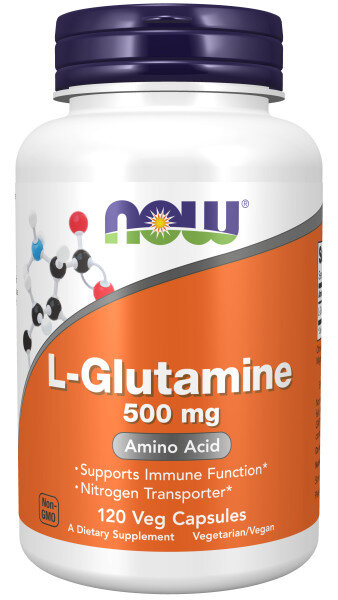 Глютамин Now L-Glutamine 500 мг 120 капс (Нау Л-Глютамин 500 мг 120 капс)