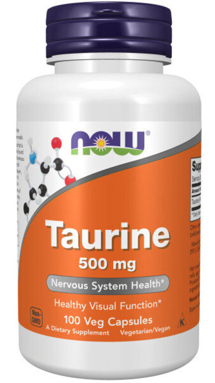 Таурин NOW Taurine 500 мг 100 капс (Нау Таурин 500 мг 100 капс)