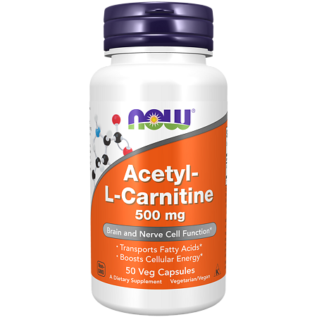 Л-карнитин NOW Acetyl  L-Carhitine 50 вкапс (Нау Ацетил Л-карнитин 500 мг)Марка