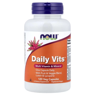 Общие витамины Now Daily Vits 120 капс (Нау Дэйли Витс 120 капс)