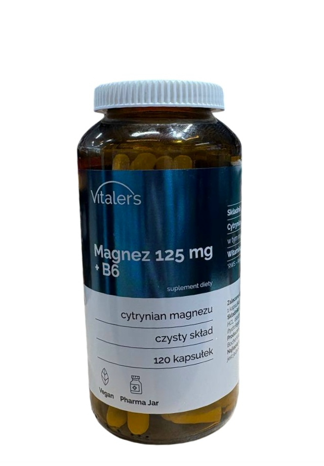 Магний Vitalers Magnesium 125 мг + B6 120 капс (Виталерс Магний + Б6 120 капс)